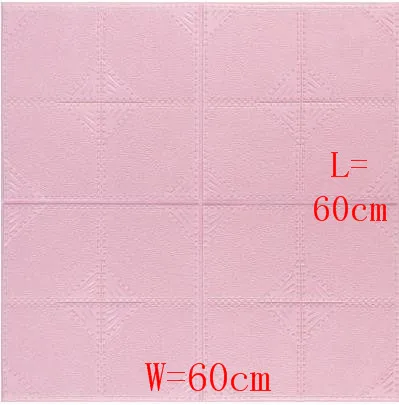 pink 60 by 60cm Самоклеящиеся обои, кожа, мягкий, водонепроницаемый, толстый, трехмерный гостиной ТВ стены-153 - Цвет: pink 60 by 60cm