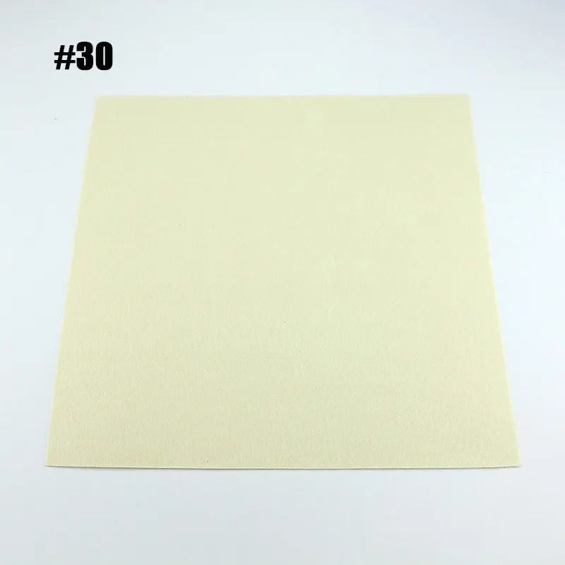 1 Sheet 30X30 см фетровая ткань 40 цветов на выбор Нетканая рукоделие DIY шитье ручная работа 1 мм Think Feltro Colth 1 лист/упаковка - Цвет: 1 Sheet