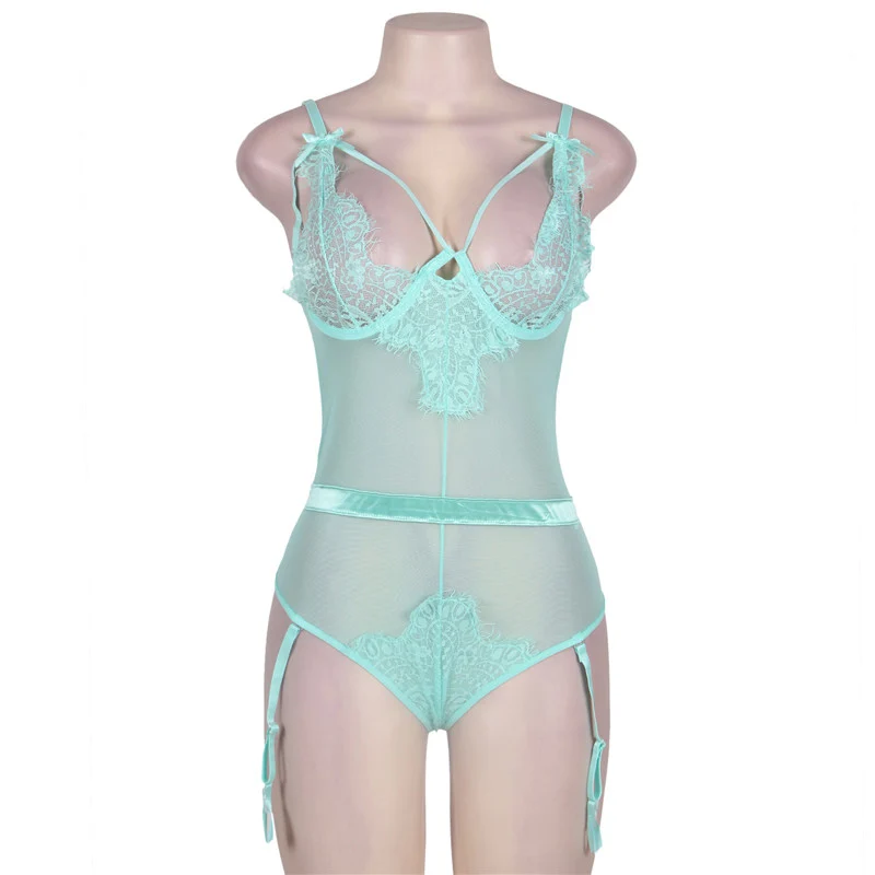 

Hot sexy lingerie plus size women sexy underwear with garter belt chemise femme sleepwear nightwear Da80266