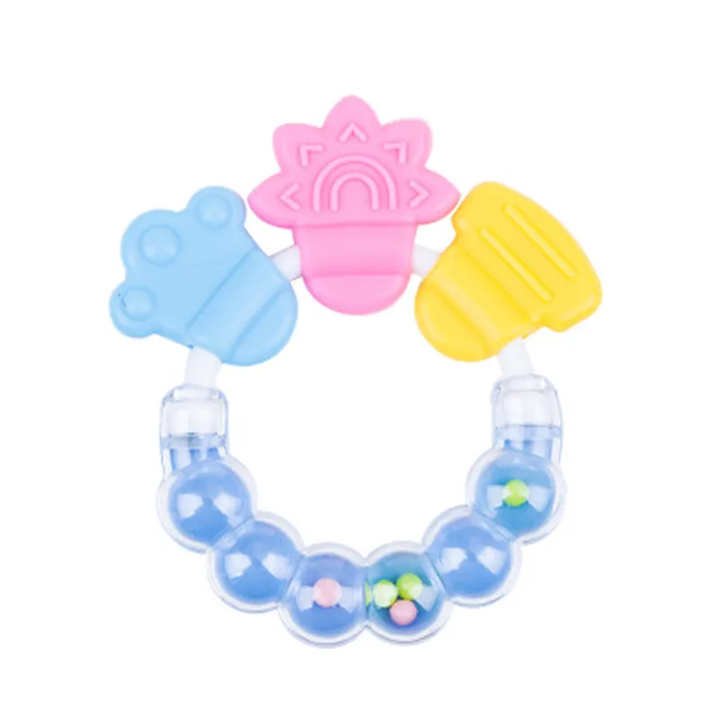 Детские Прорезыватели для зубов силикагель Колокольчик ребенка погремушка