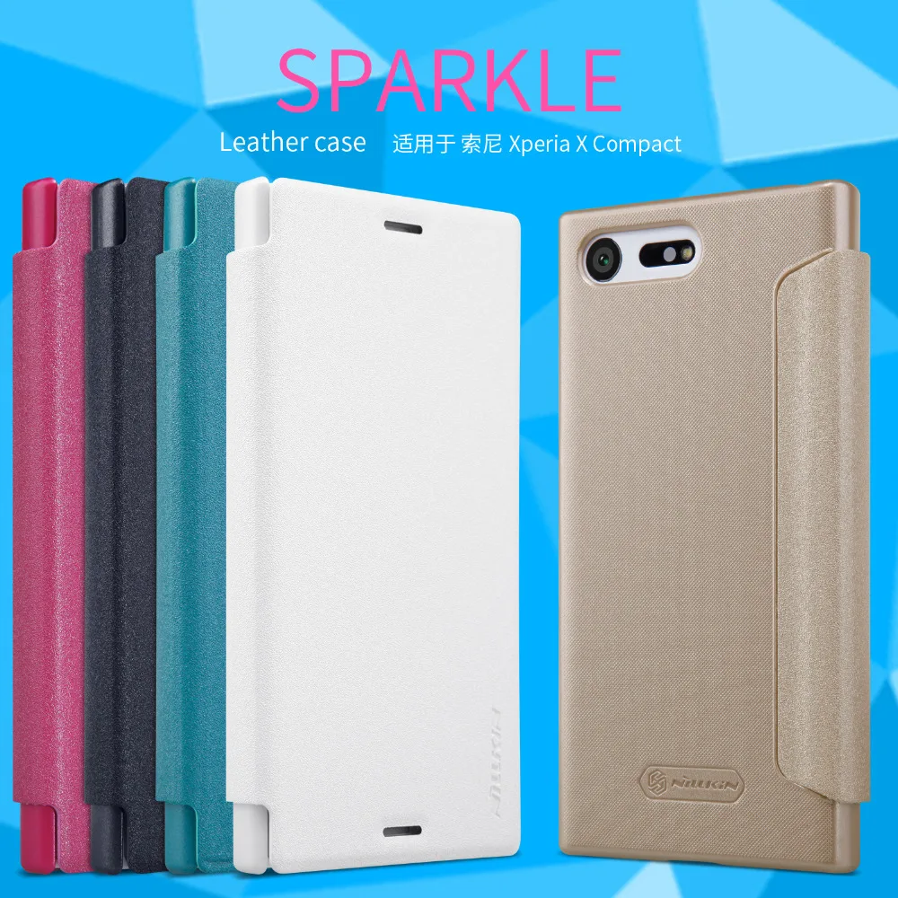Для Sony Xperia X Compact чехол Nillkin Sparkle для Mini (X Compact) телефон случаях Защитная откидная
