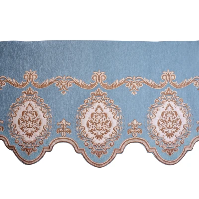 Blue Qgvish 63 см в ширину, Европейский короткий занавес, ткань, кружевная отделка, лента, сделай сам, балдахин, для сцены, спальни, гостиной, Декор, занавески, аксессуары - Цвет: Blue