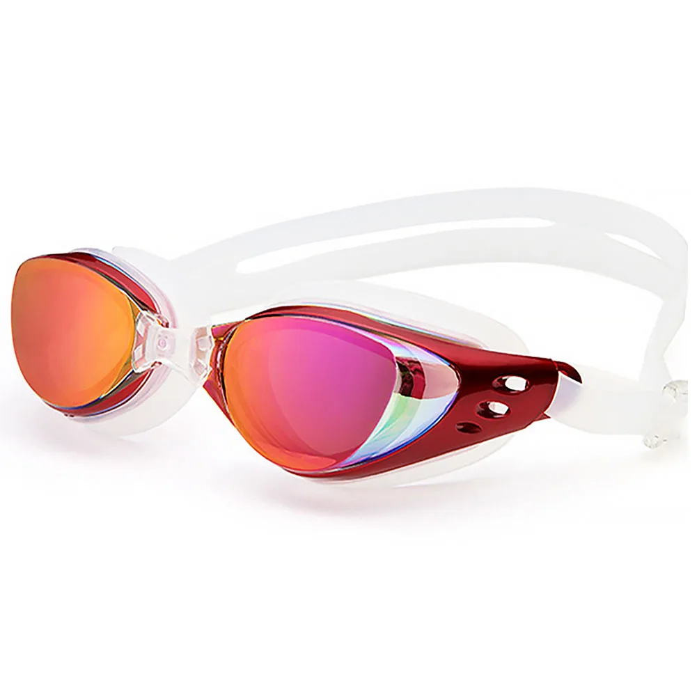 Adults Swimming Goggles Unisex Anti-fog Anti-UV Diving Electroplating Glasses With Ear Plugs Accessories |