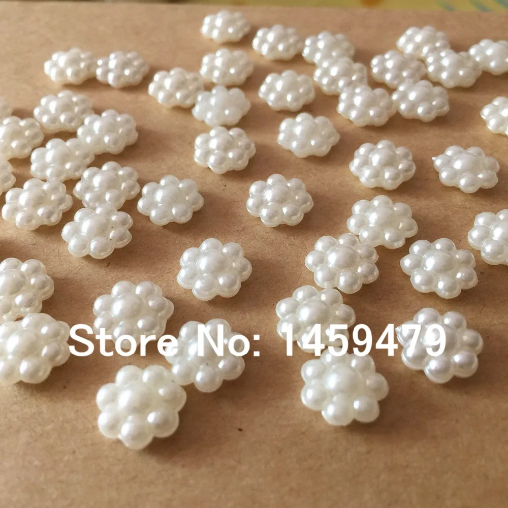 В plum цветок точечной фиксацией бусины белый Цвет 300 шт 10 мм прочно держаться на