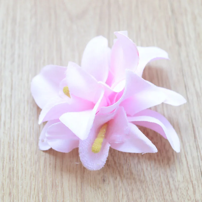 Искусственные цветы Три орхидеи хорошие шелковая ткань Моделирование Цветы