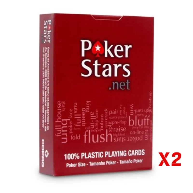 2 packs of red box 2 упак./лот пластиковые карточные игры техасский холдем покер карты водонепроницаемый и тупой лак Покер звезда Zakka настольные игры 350-0013 - Цвет: 2 packs of red box