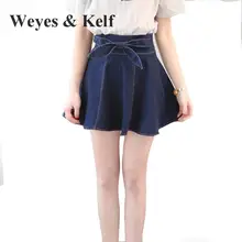 Повседневные однотонные летние мини юбки Weyes & Kelf Женская юбка с