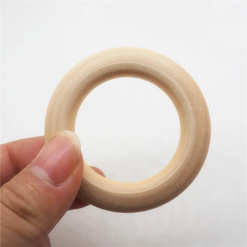 Chenkai 50 шт. 5 см 2 16 дюйма деревянное кольцо Прорезыватель DIY незаконченная