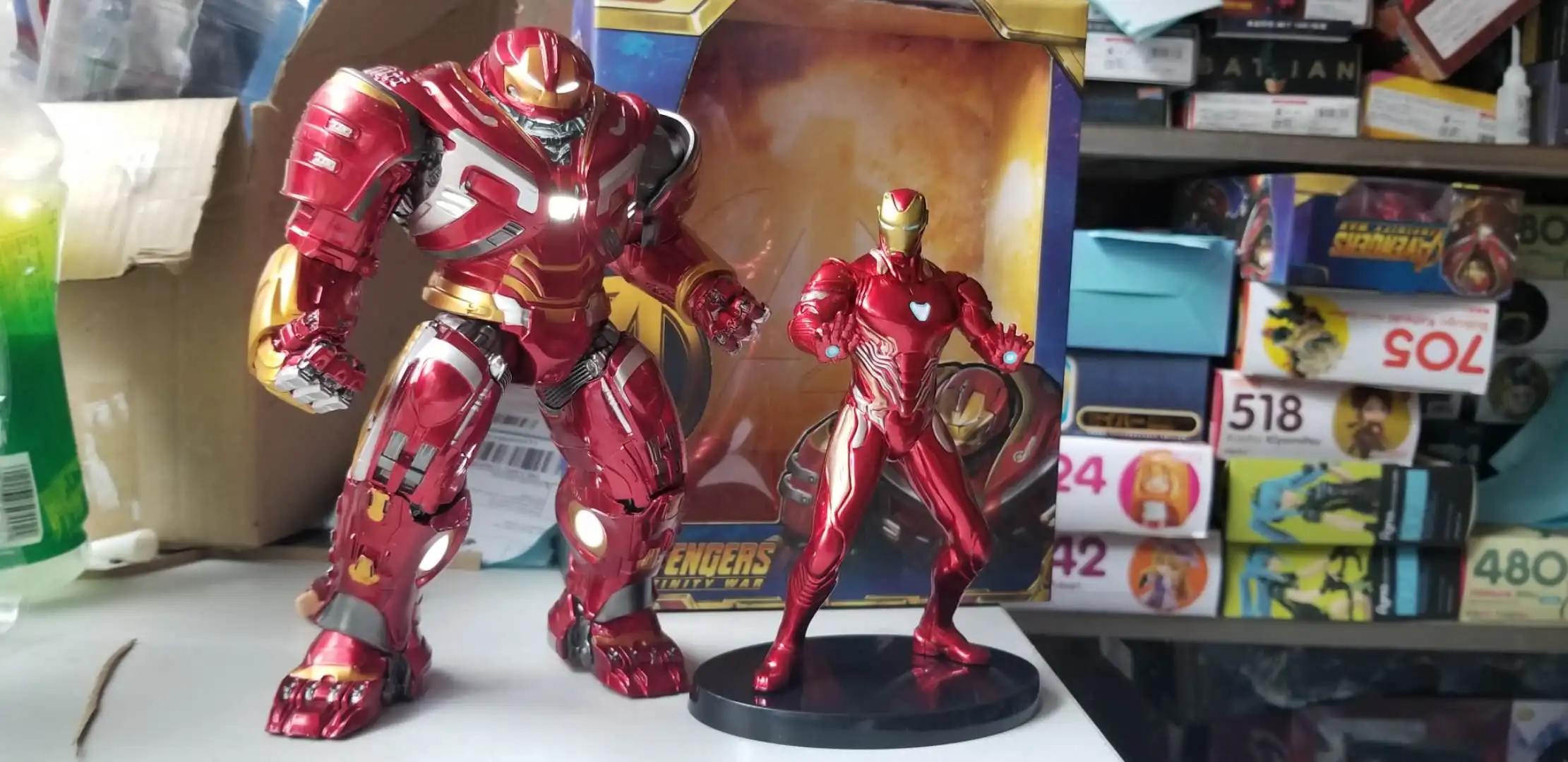 New Hot! 20CM Avengers 3 Infinity War Iron Man Hulkbuster MK44 Armor With LED Light PVC Figure Model Toys Collectible Gift Dolls | Игрушки и