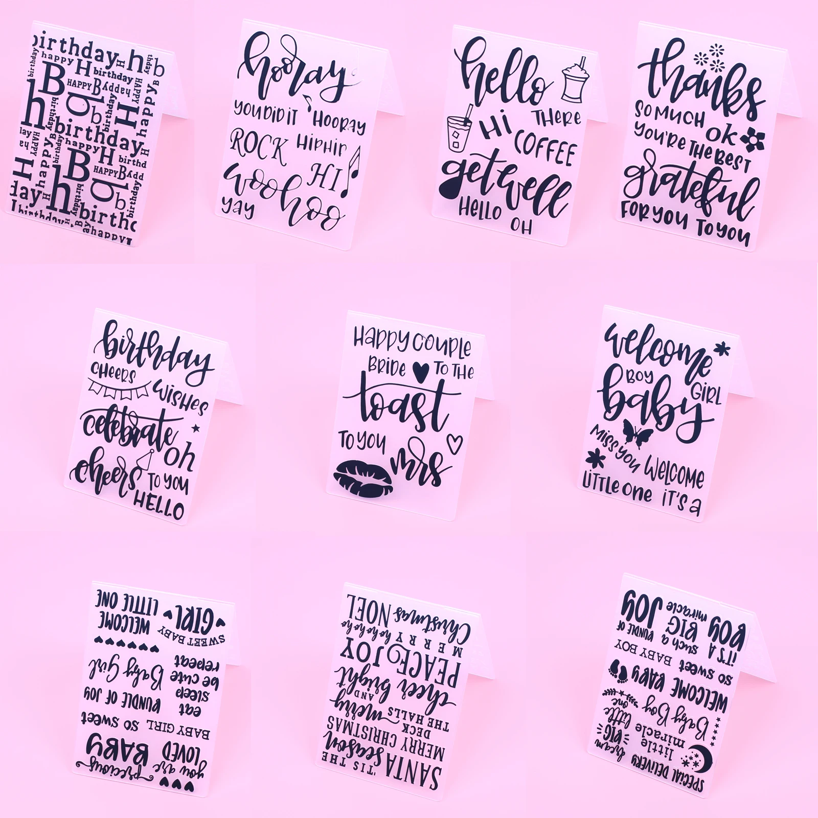 Поздравительные слова пластиковый шаблон ремесло карты делая бумажные