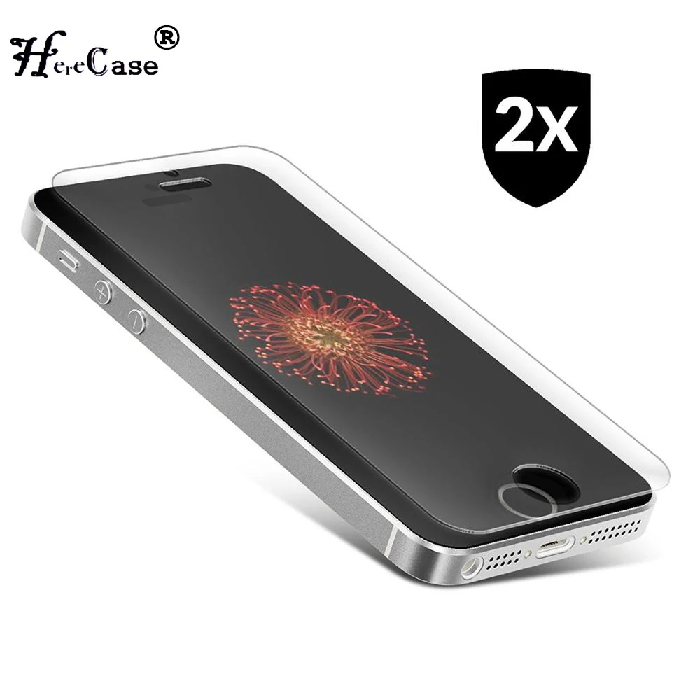 2X Закаленное стекло для iPhone 5 5S 5C 6 6S 7 8 Plus X 10 защитный чехол SE 5SE стеклянный