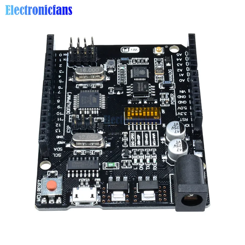 Конвертер для NodeMCU WeMos ESP8266 UNO Wi Fi R3 ATmega328P 32 Мб памяти USB TTL CH340G CH340 совместим с Arduino