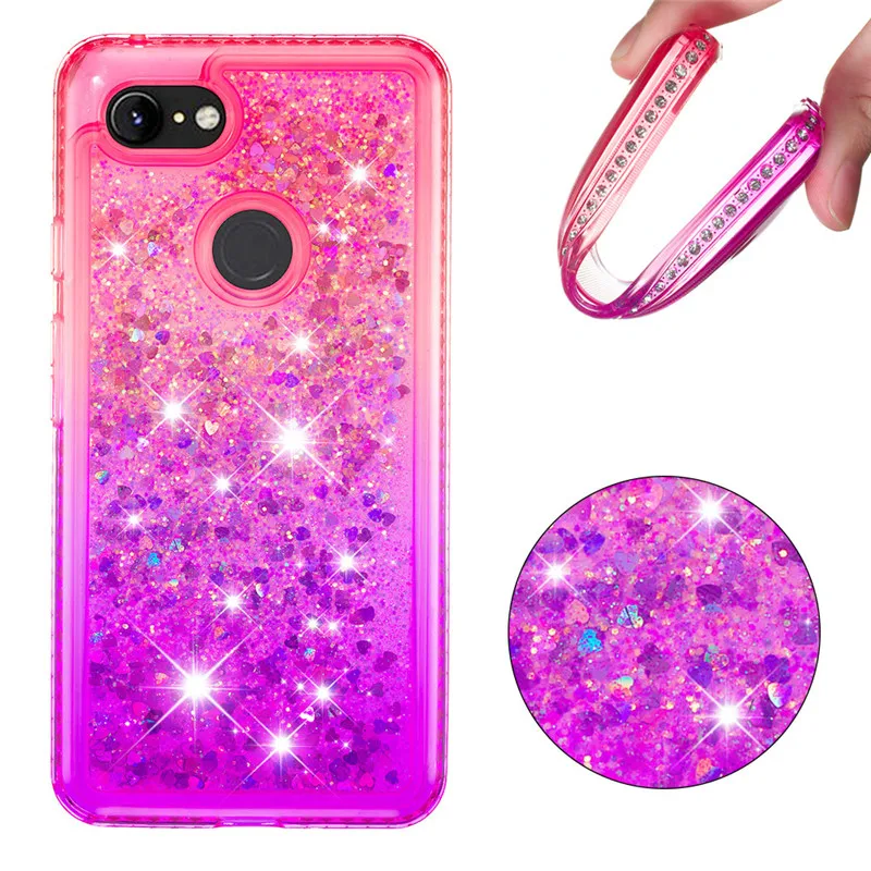 For Google Pixel 3 Case Glitter Diamond Gradient Color Quicksand Cases XL Paillette Soft TPU Coque Cover Capa |