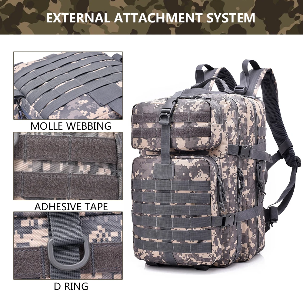 Lixada 30L/40L штурмовой пакет армейский Молл жук из сумки рюкзак для путешествий для походов на природе кемпинга охоты военные тактические сумки