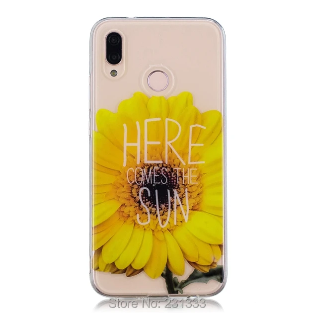 Мягкий чехол IMD из ТПУ с цветочным рисунком для Iphone X XS MAX XR 7 PLUS 6 6S Huawei P Smart Honor 10 Enjoy 7X