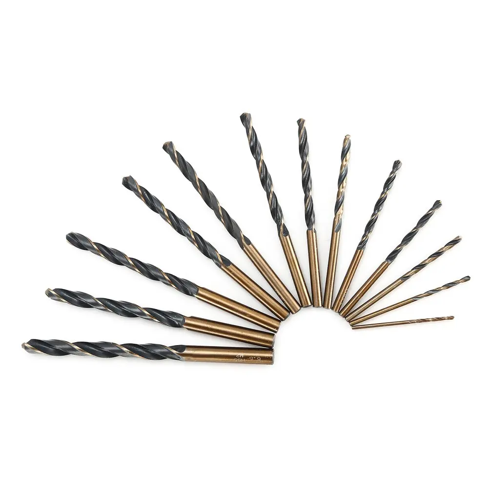 13PCS Tungstenic Drill Bits M2 HSS Steel Straight Shank 1.5-6.5mm Twist Bit Power Tools For Metal Wood Working | Инструменты