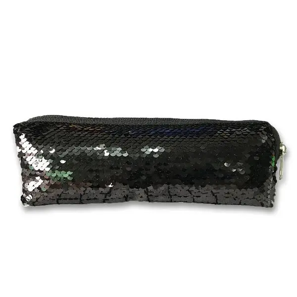 Black Пенал-карандаш из материала Escolar Sequin Etui Pennen для девочек, пенал Kalem Kutusu Lapiceras Estuche Escolares Kawaii Hairball - Color: Black