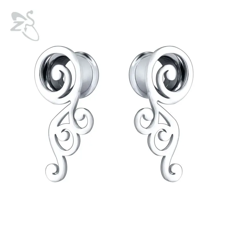 

ZS 2pcs Stainless Steel Ear Plugs&Tunnels Screw Ear Flesh Tunnel Plugs Piercing Expanders Stretching dilataciones oreja Piercing