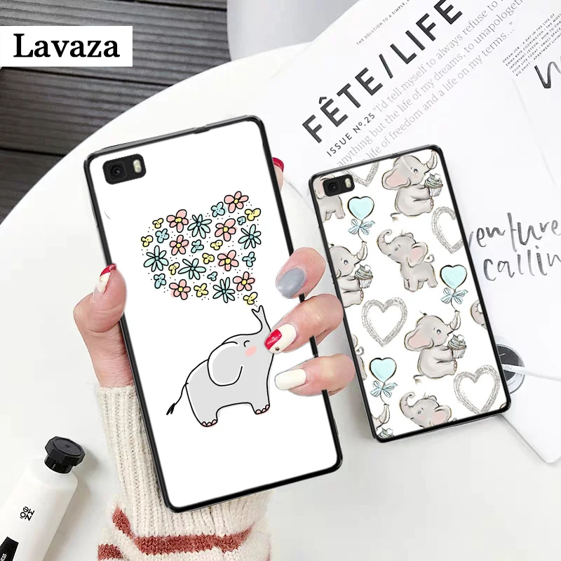 Милый силиконовый чехол С Рисунком Слона для Huawei P8 Lite 2015 2017 P9 2016 Mimi P10 P20 Pro P Smart Z 2019