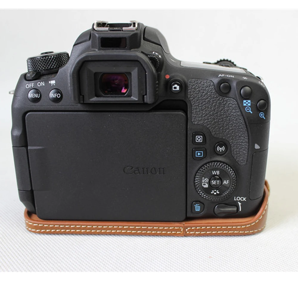 Новый Завод цифровой Камера половина тела сумка PU кожаный чехол для Canon EOS 77D 800D