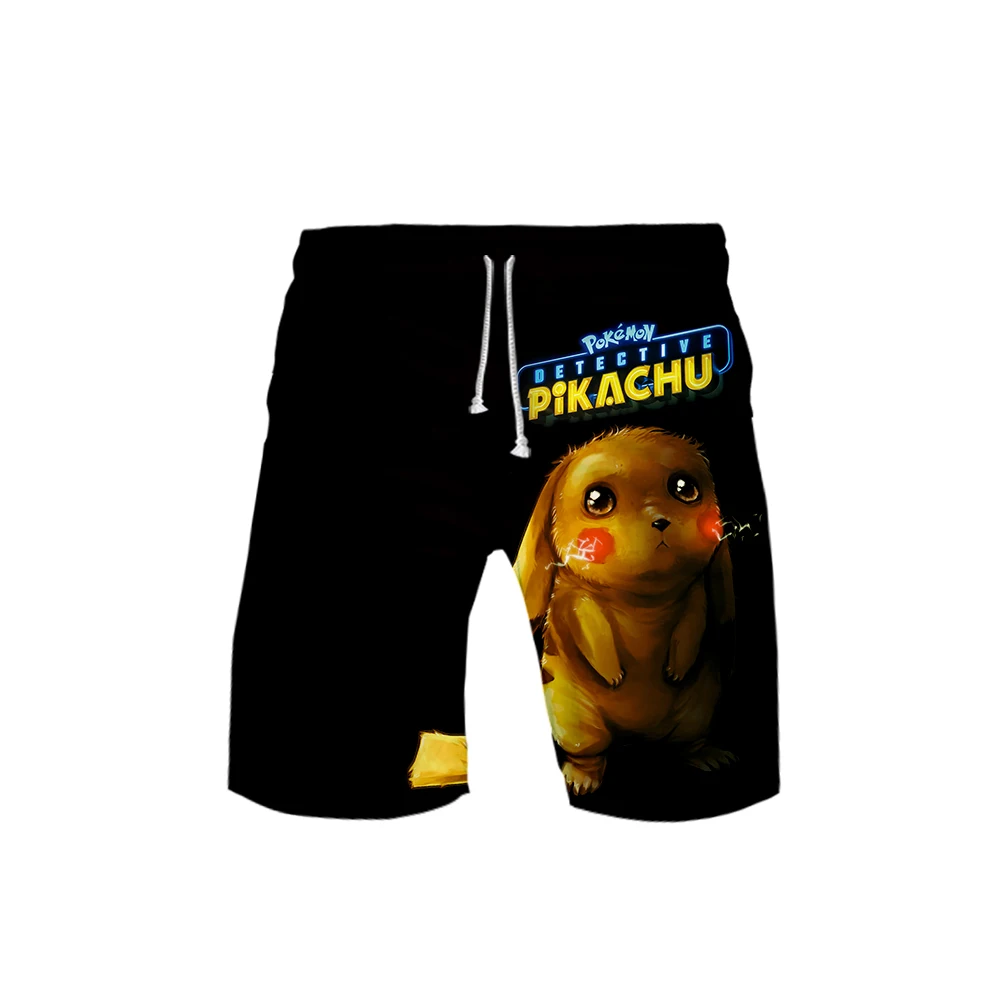 Pokemon Detective Pikachu 3D печать 2019 горячая Распродажа пляжные шорты для Мужские Пляжные