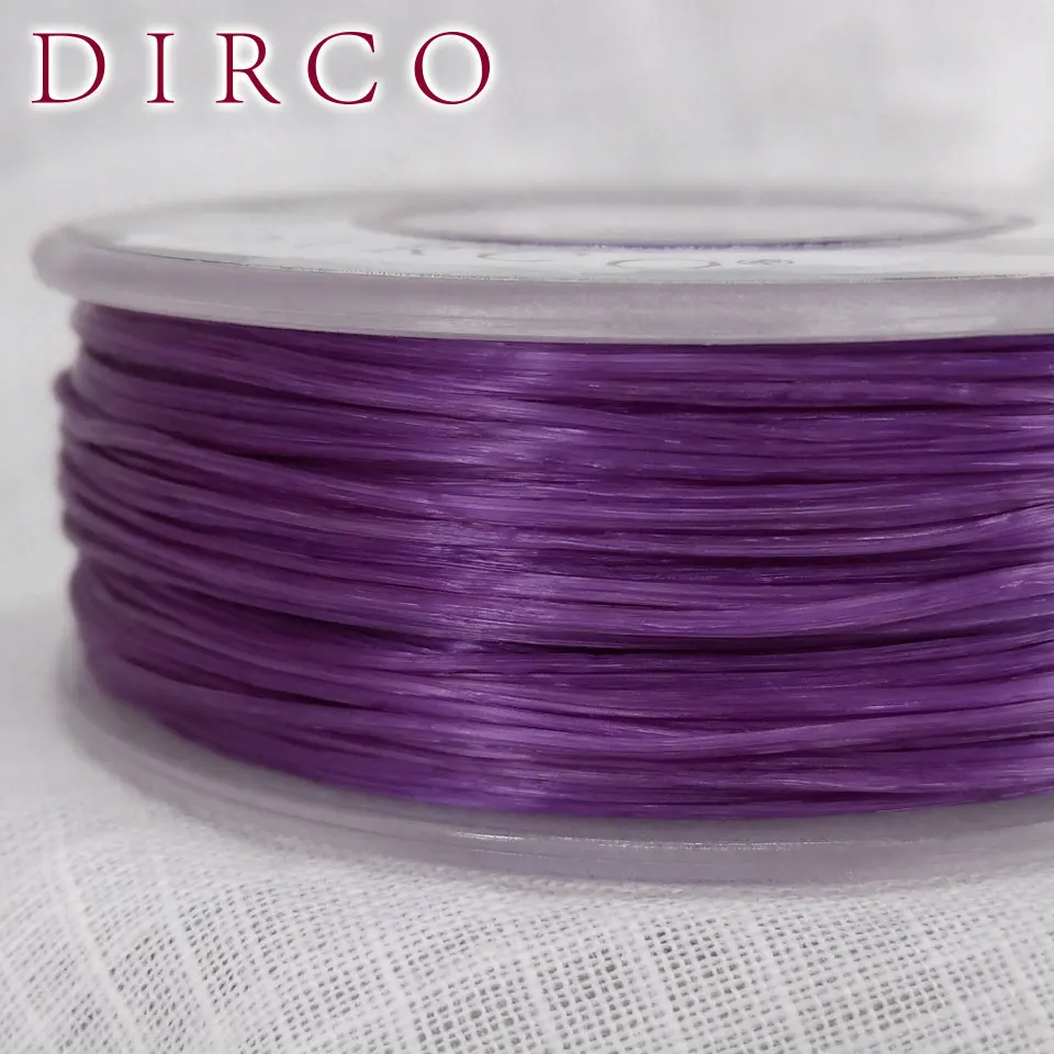 Плоский эластичный шнур с кристаллами 0 8 мм 500 м