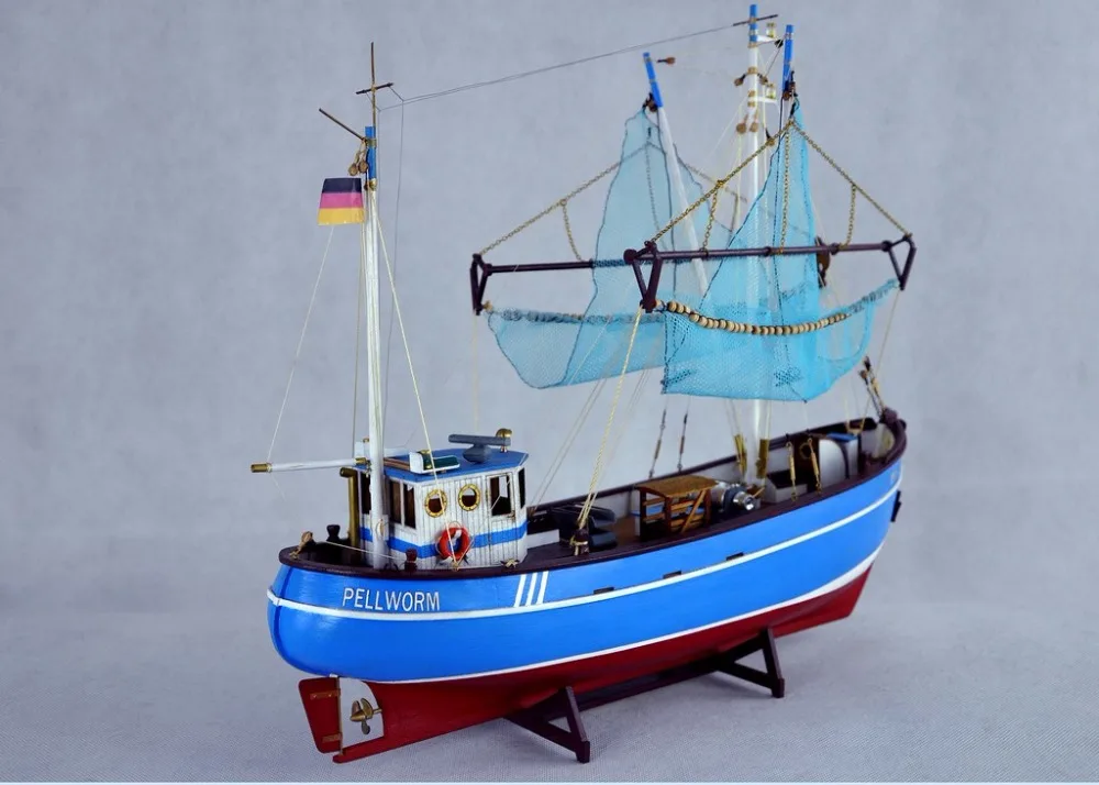 Деревянный комплект корабля весы 1/48 Pellworm Краб рыбацкая лодка pel 256 деревянная