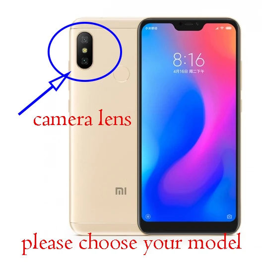 Стеклянный объектив задней камеры для Xiaomi Redmi 5 6 6A plus pro/S2/Y2 /Note 4 6/Mi A1 A2 lite 8 SE/Mi mix 2S/Mi