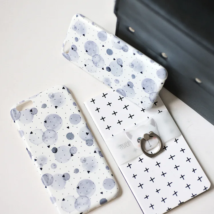 Оригинальный бутик Серый пузырь шаблон ТПУ телефон оболочки С кронштейн кольцо