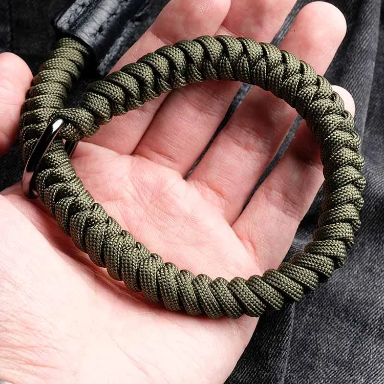 Amy green metal ring Скалолазание нейлоновая веревка из натуральной кожи для камеры ремешок для камеры Leica Canon Fuji Nikon Olympus Pentax sony - Цвет: Amy green metal ring
