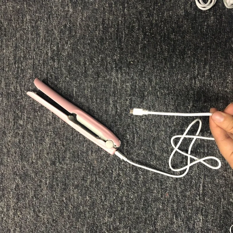 Новинка 2 в 1 беспроводной выпрямитель для волос мини Зарядка завивки Usb прямой