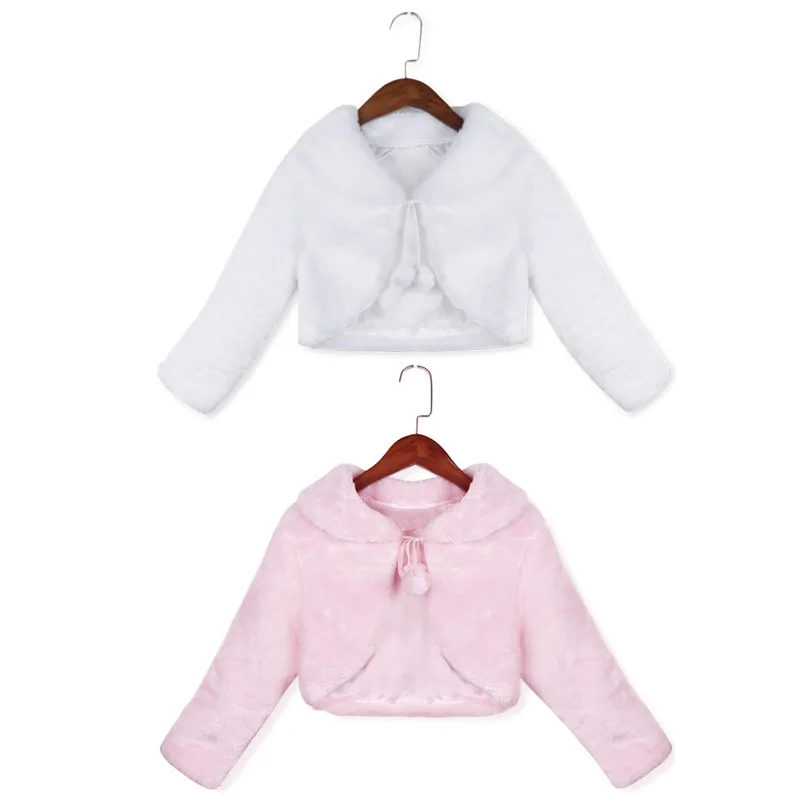 Розовый девушка Искусственный мех с длинным рукавом свадебное Обёрточная бумага