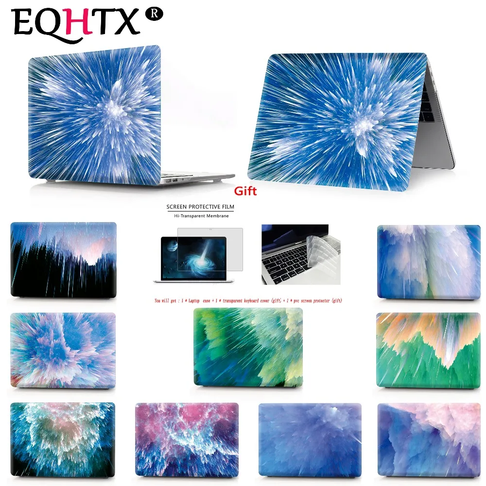 EQHTX цветной чехол с принтом листьев для Apple MacBook Air Pro Retina 11 12 13 3 15 4 дюймов Сенсорная панель новый дюймов|Сумки и