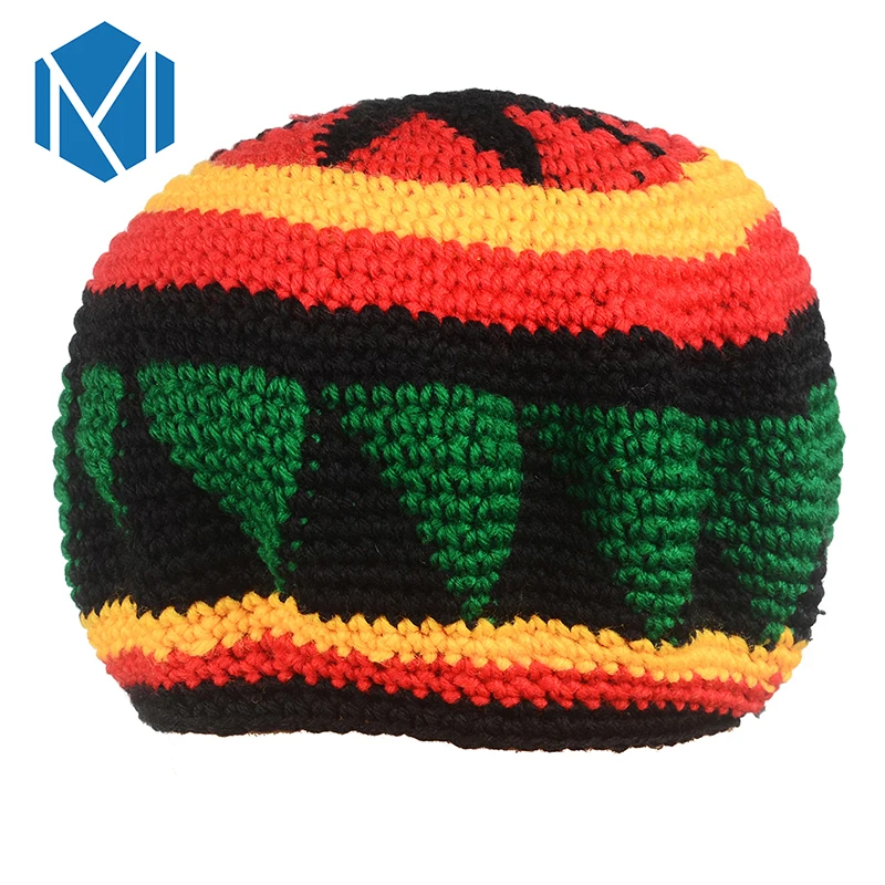 Новинка 2018 женская и мужская вязаная шапка в полоску с бантом Jamaica Bob Marley Rasta Beanie