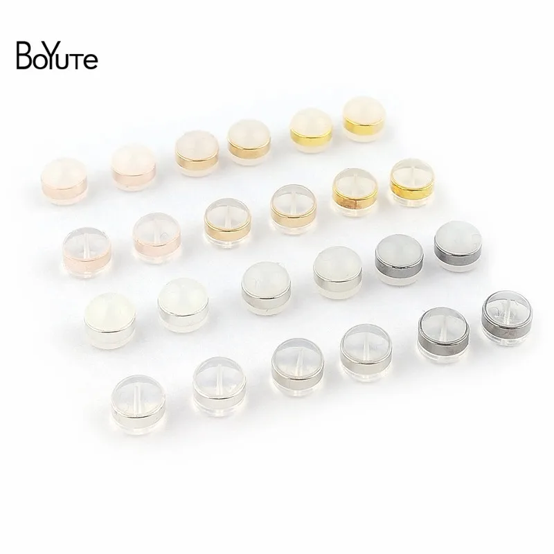 

10 шт., силиконовые заглушки для сережек, 5,8 Х5 мм