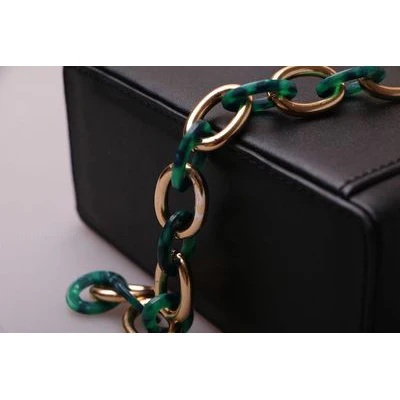 green 50cm- Высокое качество, плечевой ремень для сумки, Женский винтажный акриловый полимерный плечевой ремень, ручка, акриловый ремень на цепочке, ремни для сумки - Цвет: green 50cm-