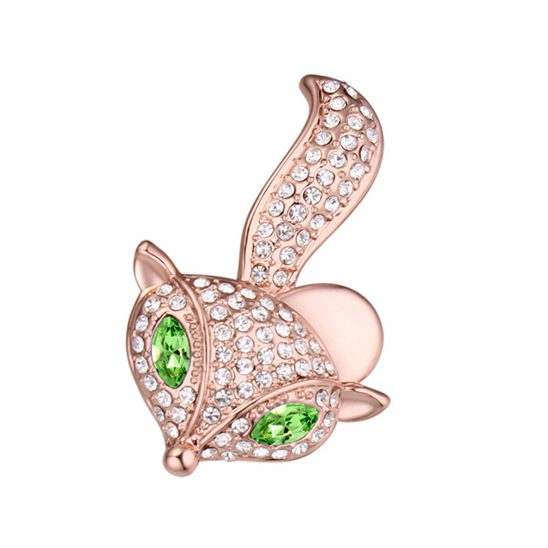 Австрия Кристалл Брошь --- отличная маленькая лиса | Украшения и аксессуары