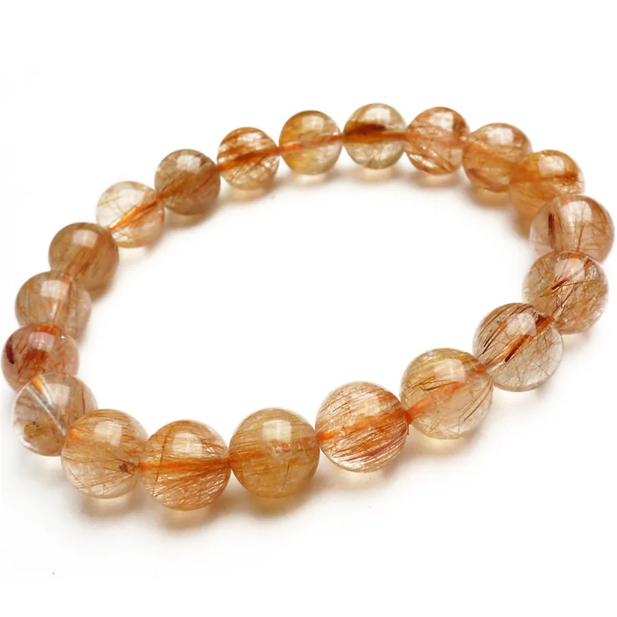 

Женский браслет из натуральной меди, растягивающийся браслет с круглыми бусинами, 10 мм