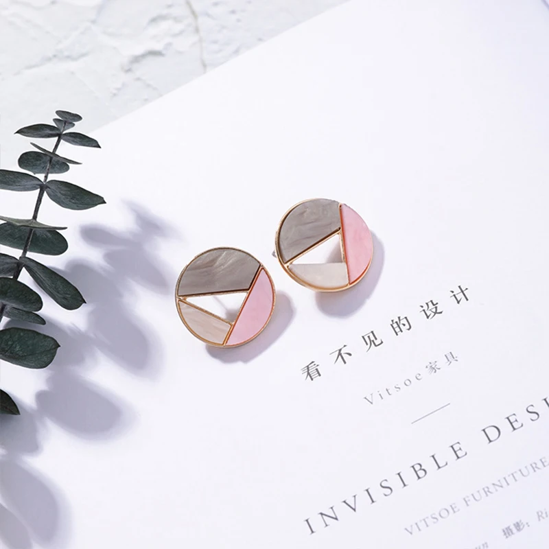 BRAVEKISS Trendy Personality Splice Stud Earring For Women Geometric Korean Hollow Earrings 2019 Fashion Jewelry Gifts BPE1485 | Украшения