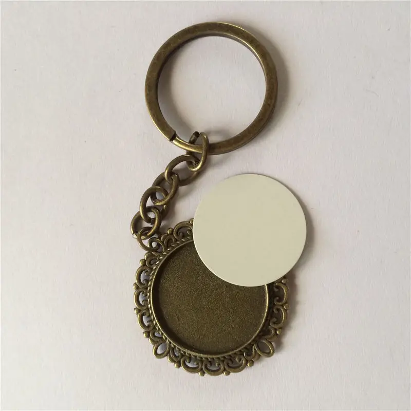 

blank key chains for sublimation restore ancient Lace key chain for thermal transfer print jewelry can print on two side A4159