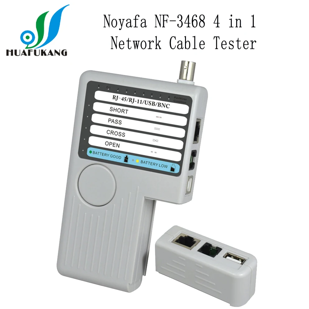 Новый NF 3468 4 в 1 Многофункциональный цифровой RJ11/ RJ45/ BNC/ USB кабель тестер Длина