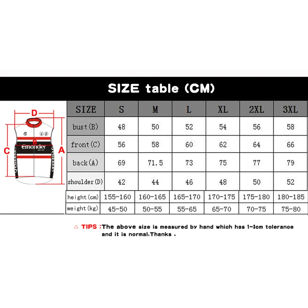 

EMONDER Mens Fleece Cycling Jacket Bike Windproof Warm Bicycle Vest Sleeveless Mtb Sports Cloth Clothing