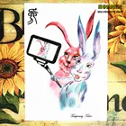 SHNAPIGN кролик китайский новый год 12 животных Зодиака, временная татуировка, наклейки 21*15 см водонепроницаемый хна секс-продукт