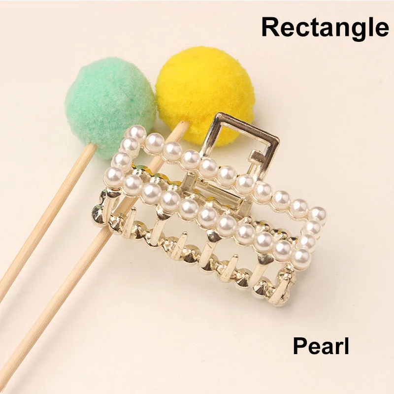 Rectangular pearl Жемчужные заколки для волос для женщин и девочек, заколки для волос, элегантные хрустальные шпильки для волос, головные уборы, инструмент для укладки волос, заколки для волос для свадьбы - Цвет: Rectangular pearl