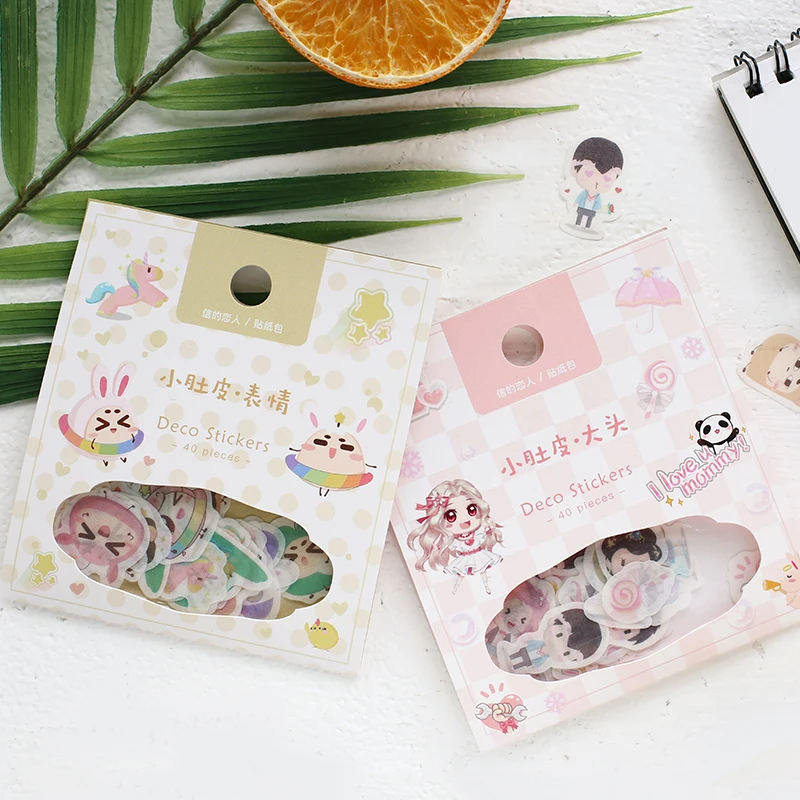 Loveот 40 шт./упак. Kawaii Васи бумажный стикер мультфильм клейкий для DIY альбома