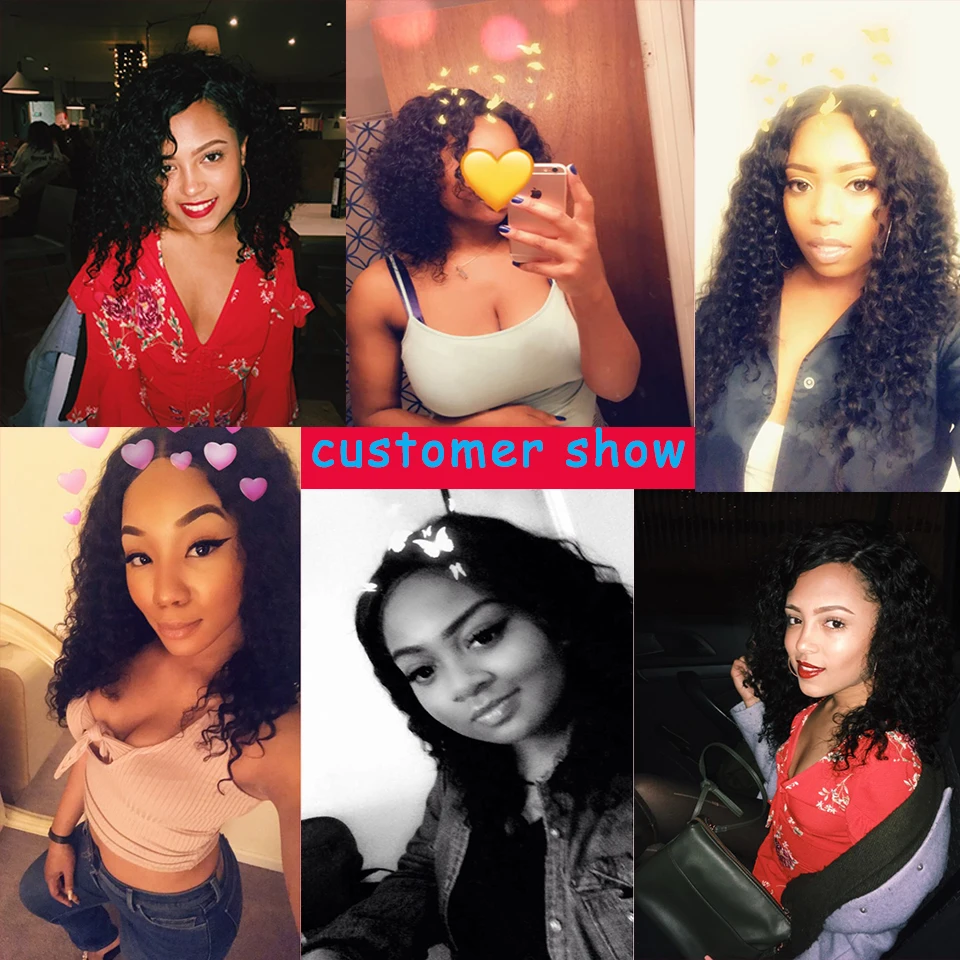 Styleicon 13x4 Lace Frontal Closure With Bundles Peruvian Deep Wave Human Hair Non Remy Extension | Шиньоны и парики