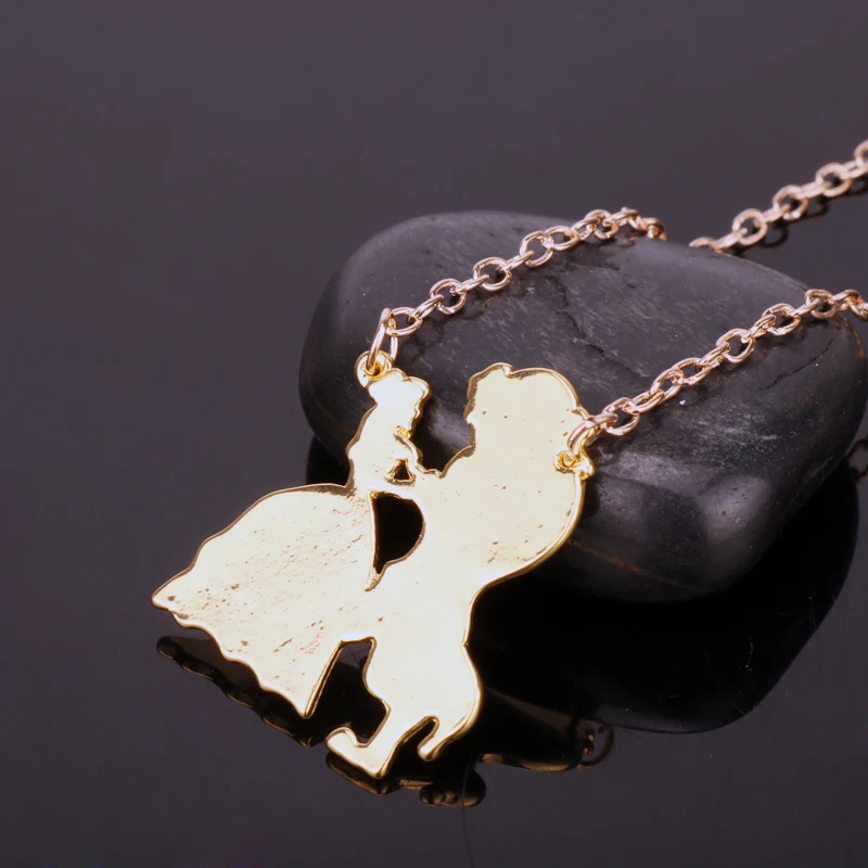 1pcs Fashion Jewelry movie Beauty and the Beast Necklace For Women Gold Color Bella Dancing -30 | Украшения и аксессуары