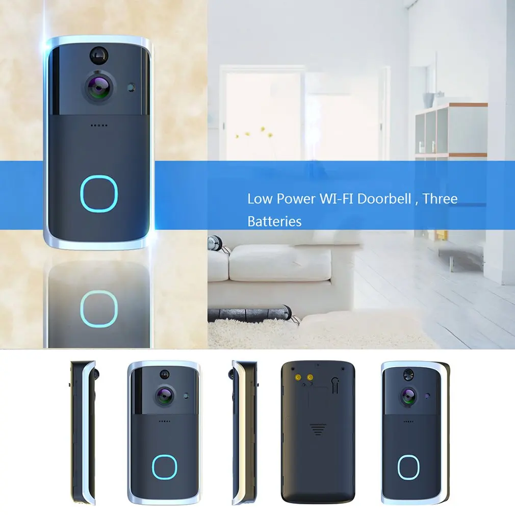 Modern WIFI Visual Doorbell Camera Video-eye Intercom HD Wireless Night View Video Smart Ring |