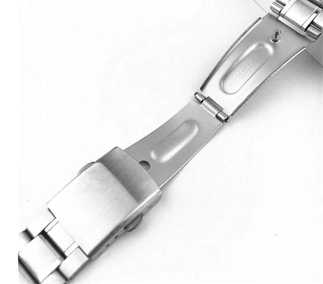 Браслет из нержавеющей стали для мужских часов металлический со складной