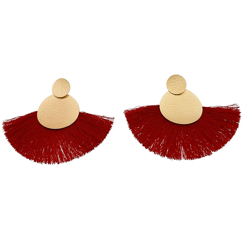 Bohemian Long Tassel Earrings for Women Red Big Statement Female 2019 Wedding Fringe Hanging Earings Jewelry | Украшения и